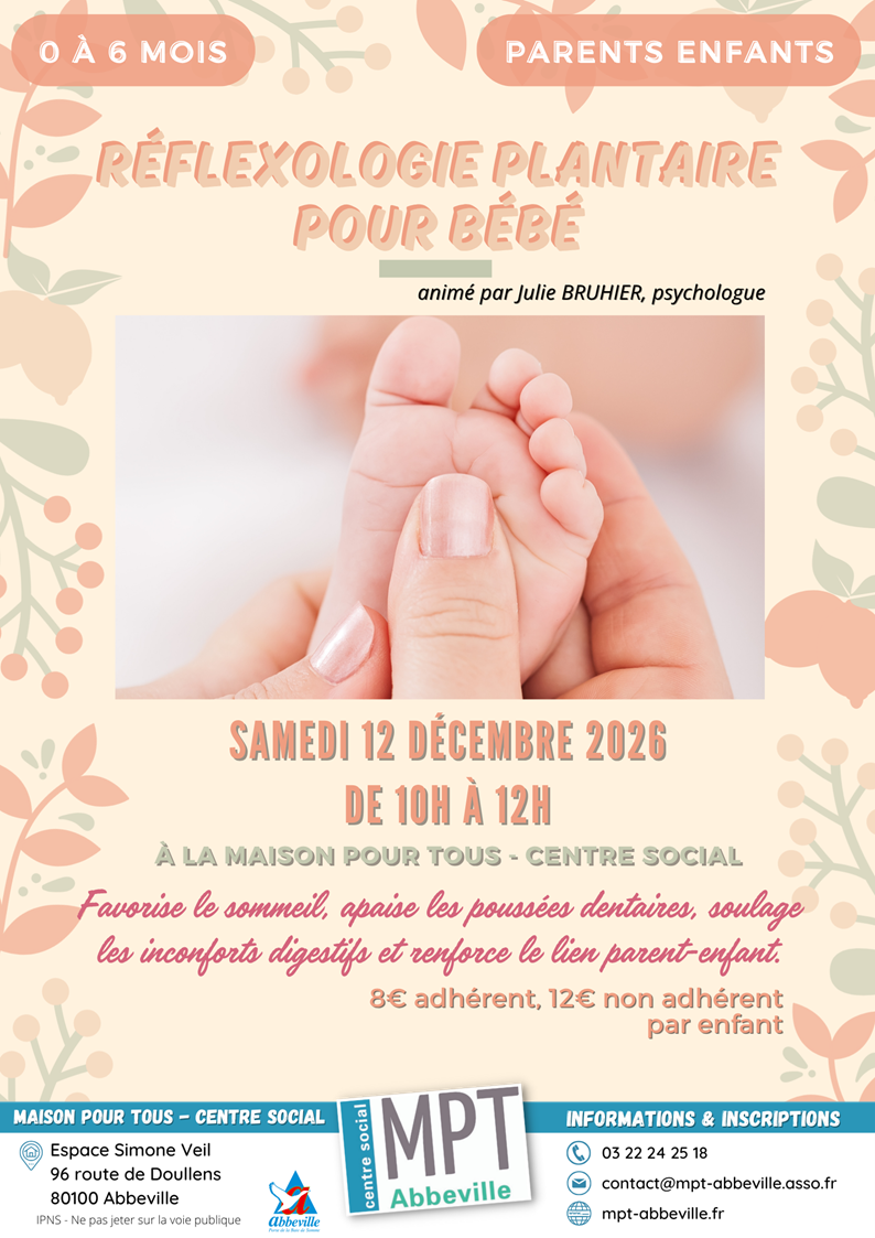 Réflexologie plantaire pour bébé