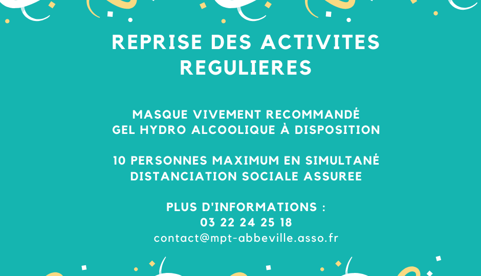 reprise des activités régulières