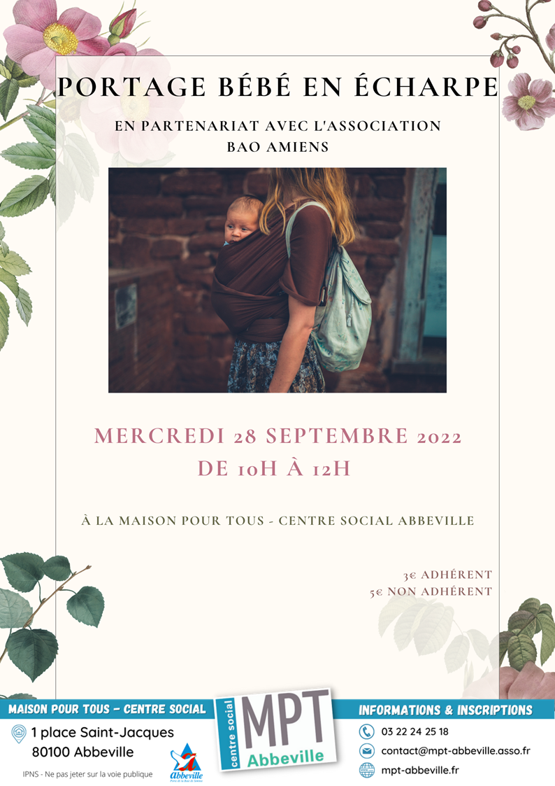 Portage bébé en écharpe