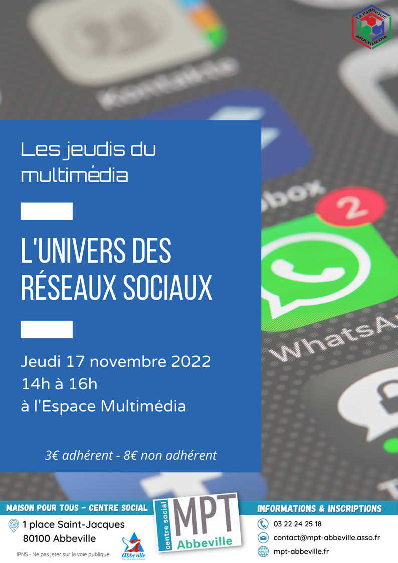 Les jeudis du multimédia : l'univers des réseaux sociaux