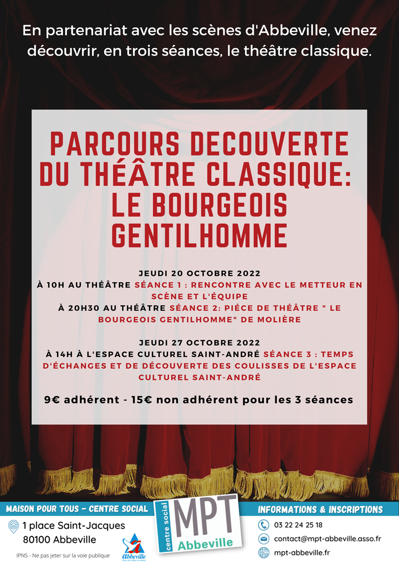 Parcours découverte du théâtre classique : Le bourgeois Gentilhomme