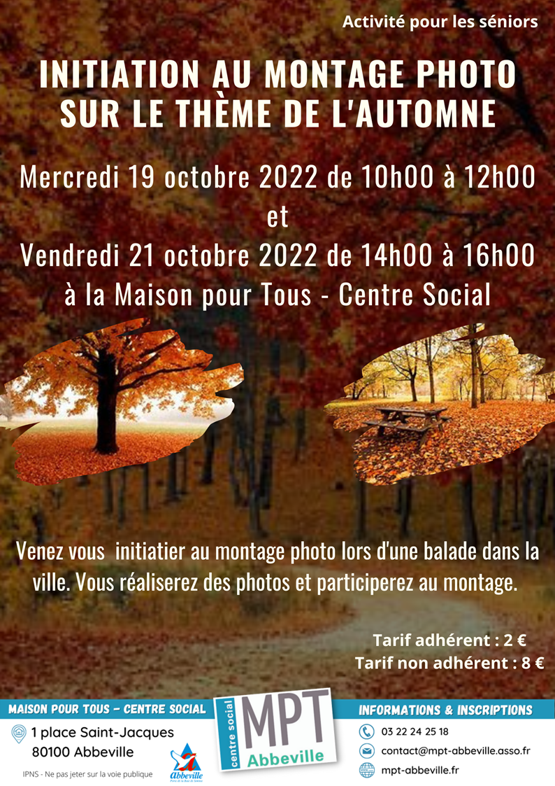 Initiation au montage photo sur le thème de l'automne