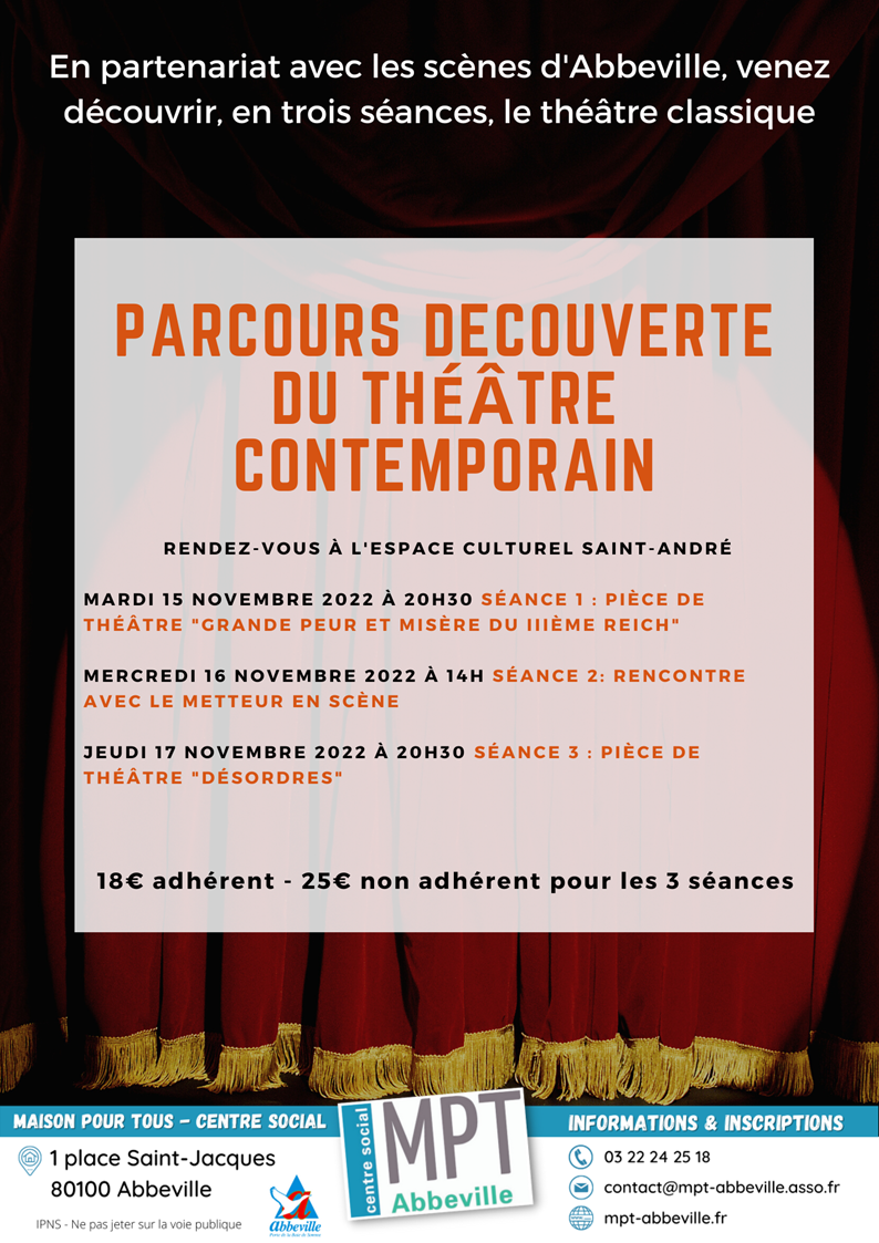 Parcours découverte du théâtre contemporain