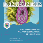 Les jeudis du numérique : création de boucles d'oreilles brodées