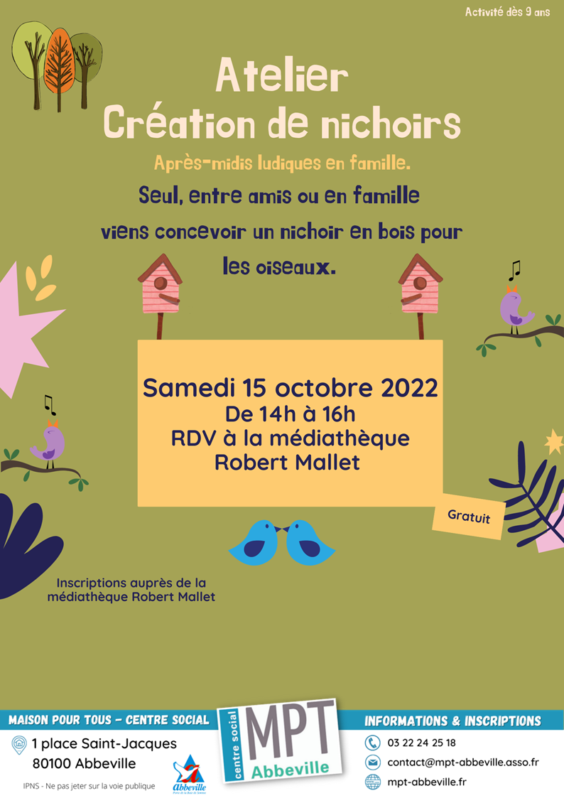 Atelier création de nichoirs
