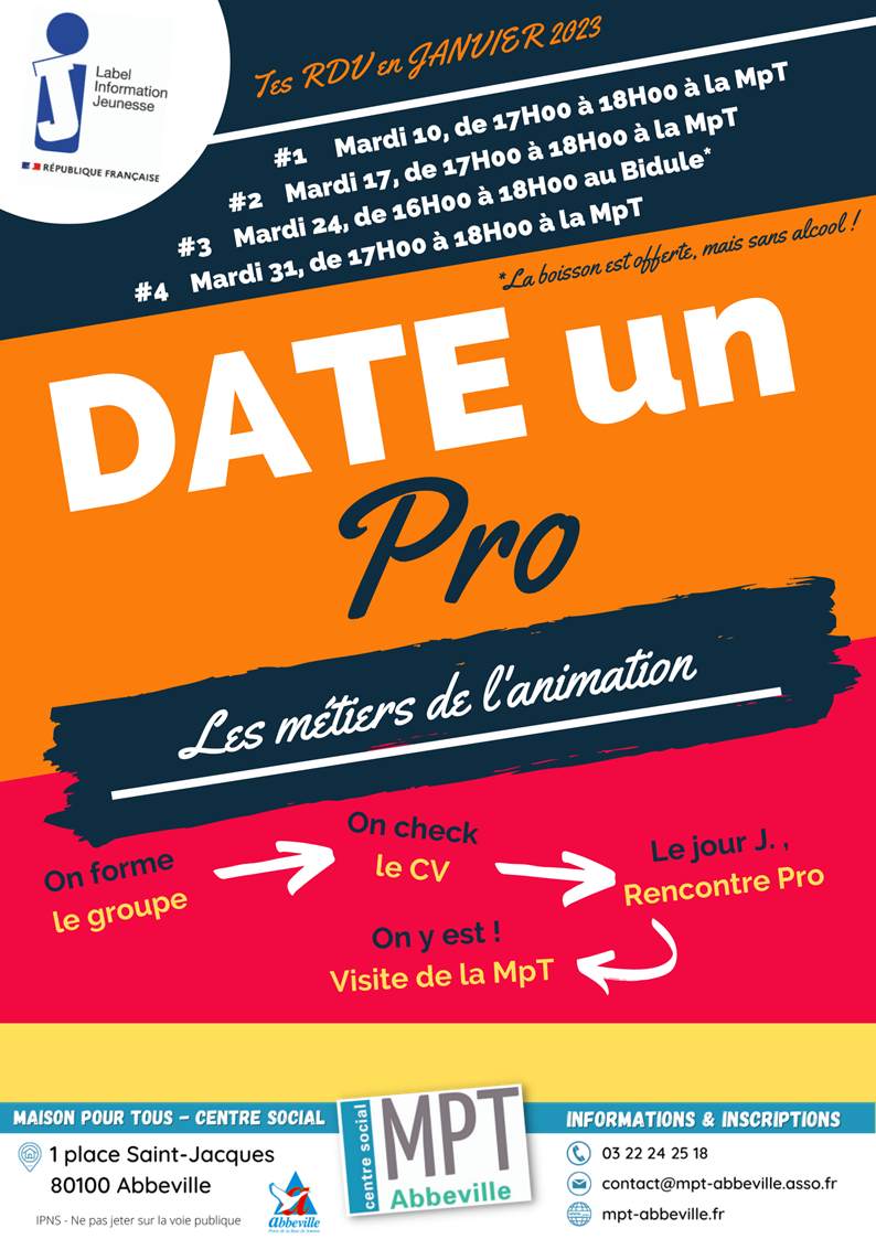 Date un pro : les métiers de l'animation