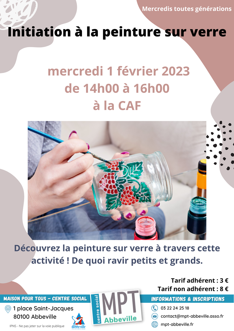 Initiation à la décoration sur verre