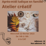 Après-midis ludiques en famille : atelier créatif