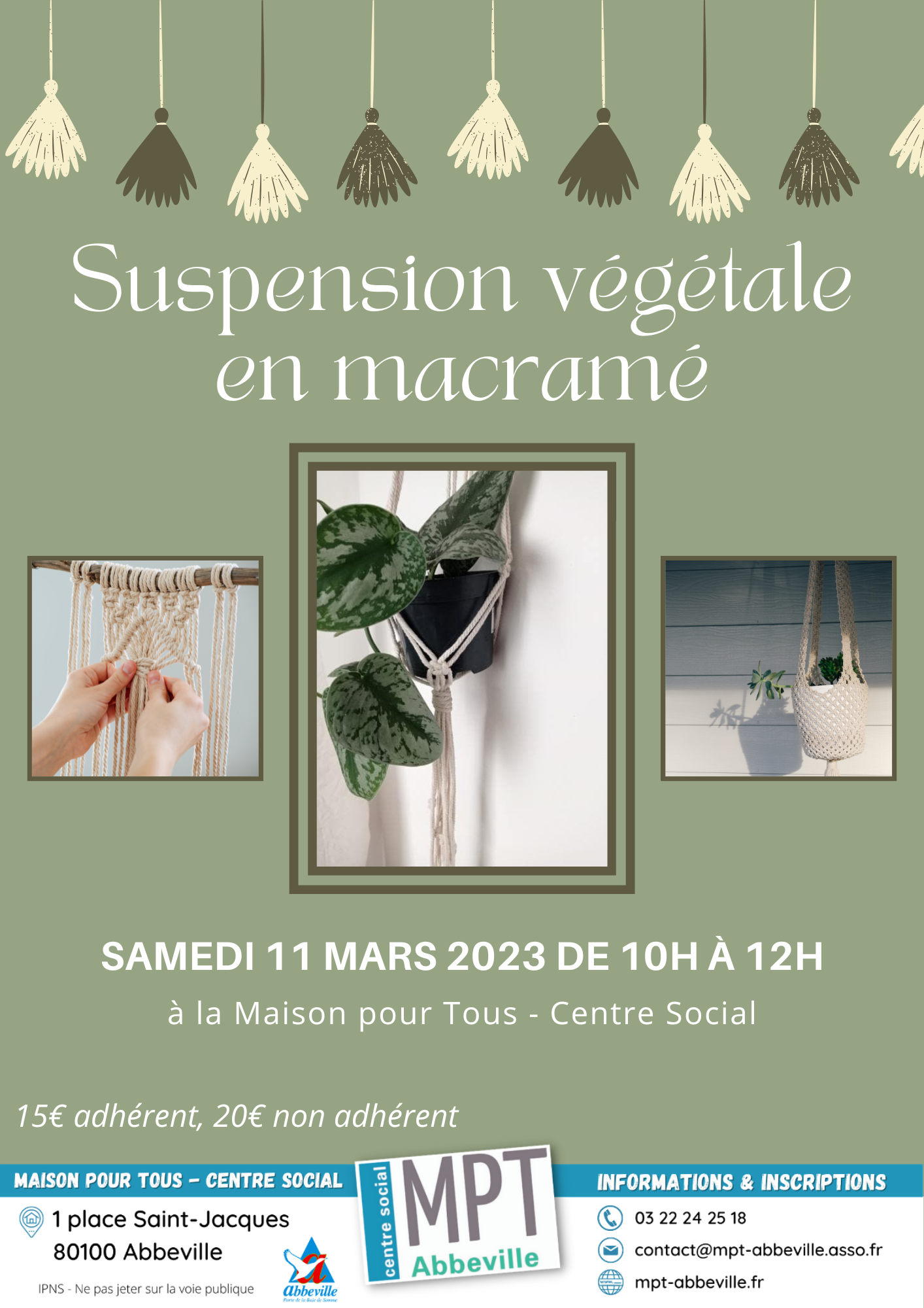 Savoir-faire : suspension végétale en macramé