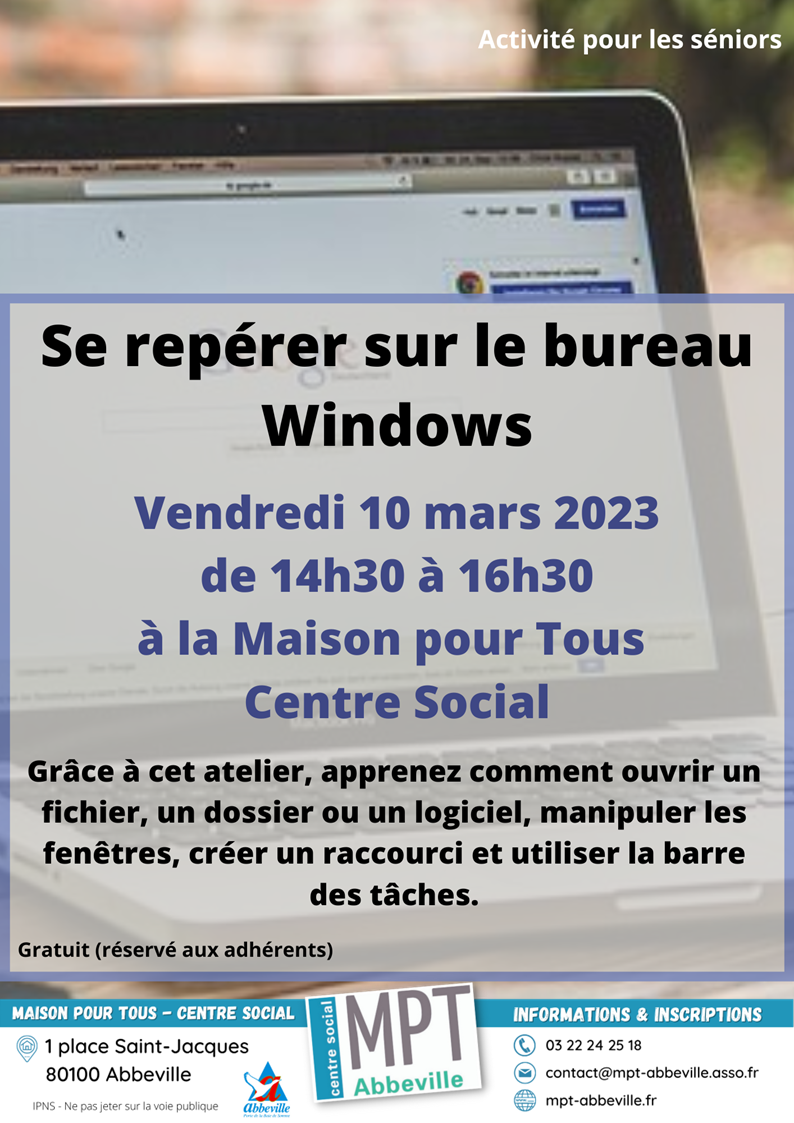 Vivons retraite : se repérer sur le bureau Windows