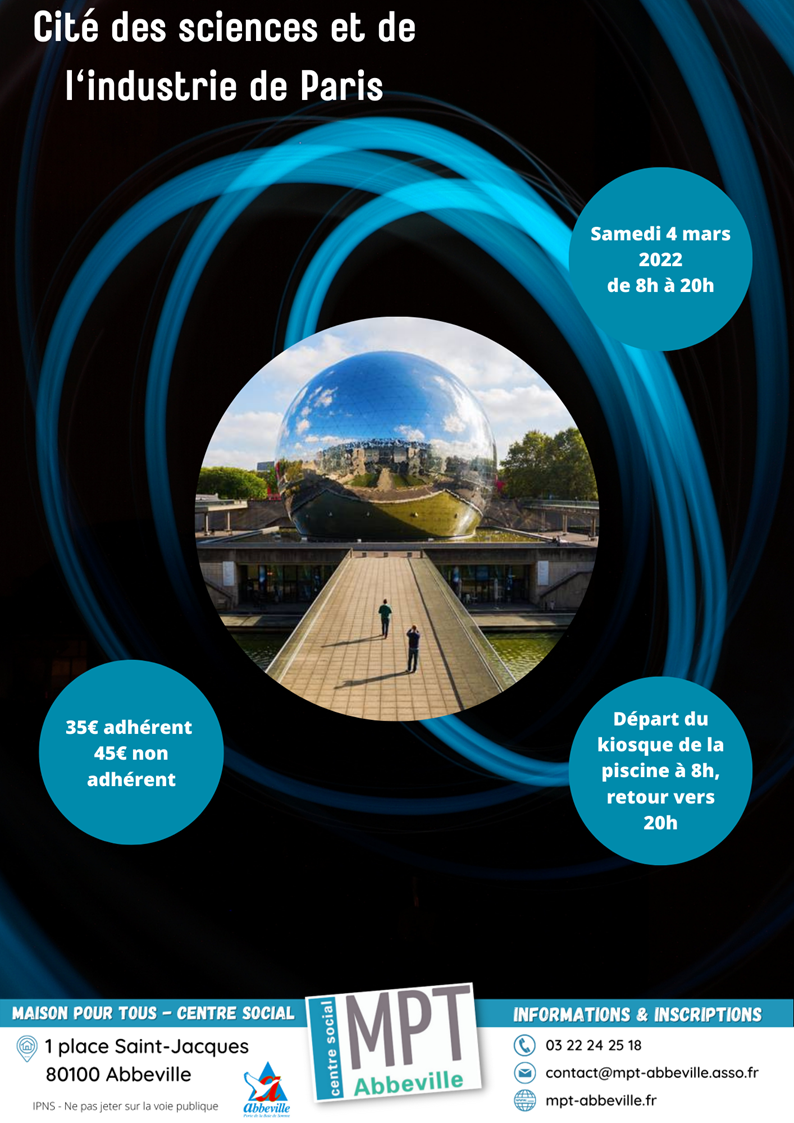 Visite de la cité des sciences et de l'industrie de Paris