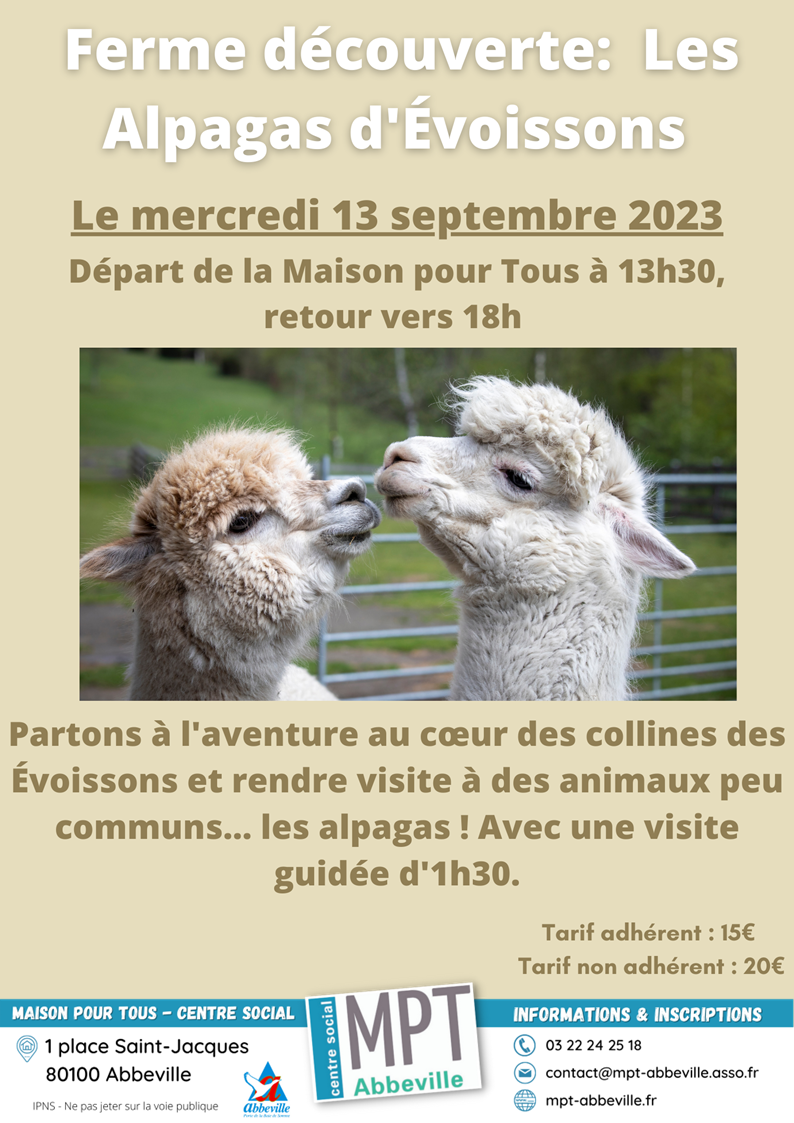 Ferme découverte : les alpagas d'Évoissons