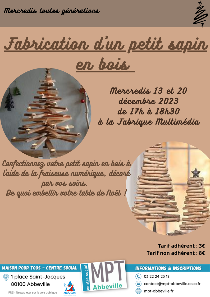 Fabrication d'un petit sapin en bois