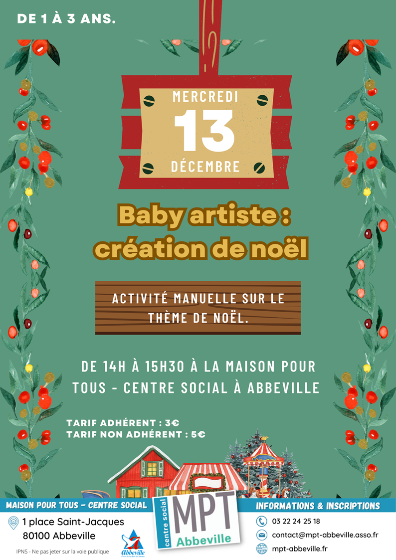 Baby artiste : création de Noël