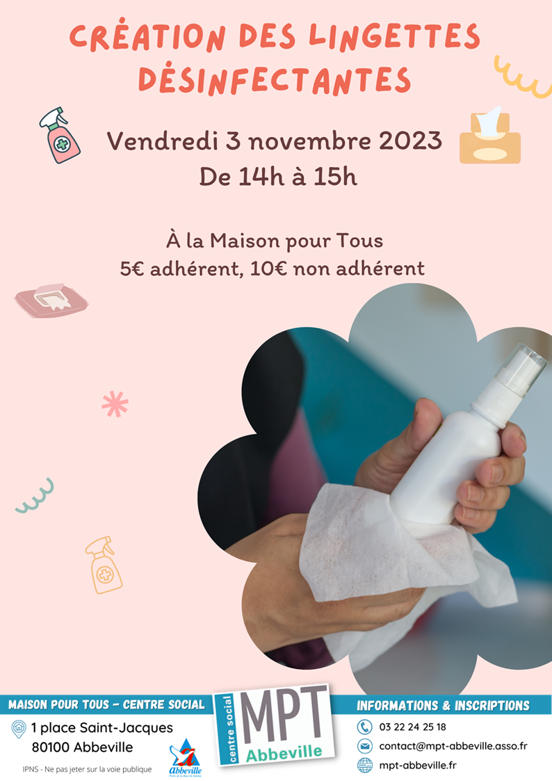 Création de lingettes désinfectantes