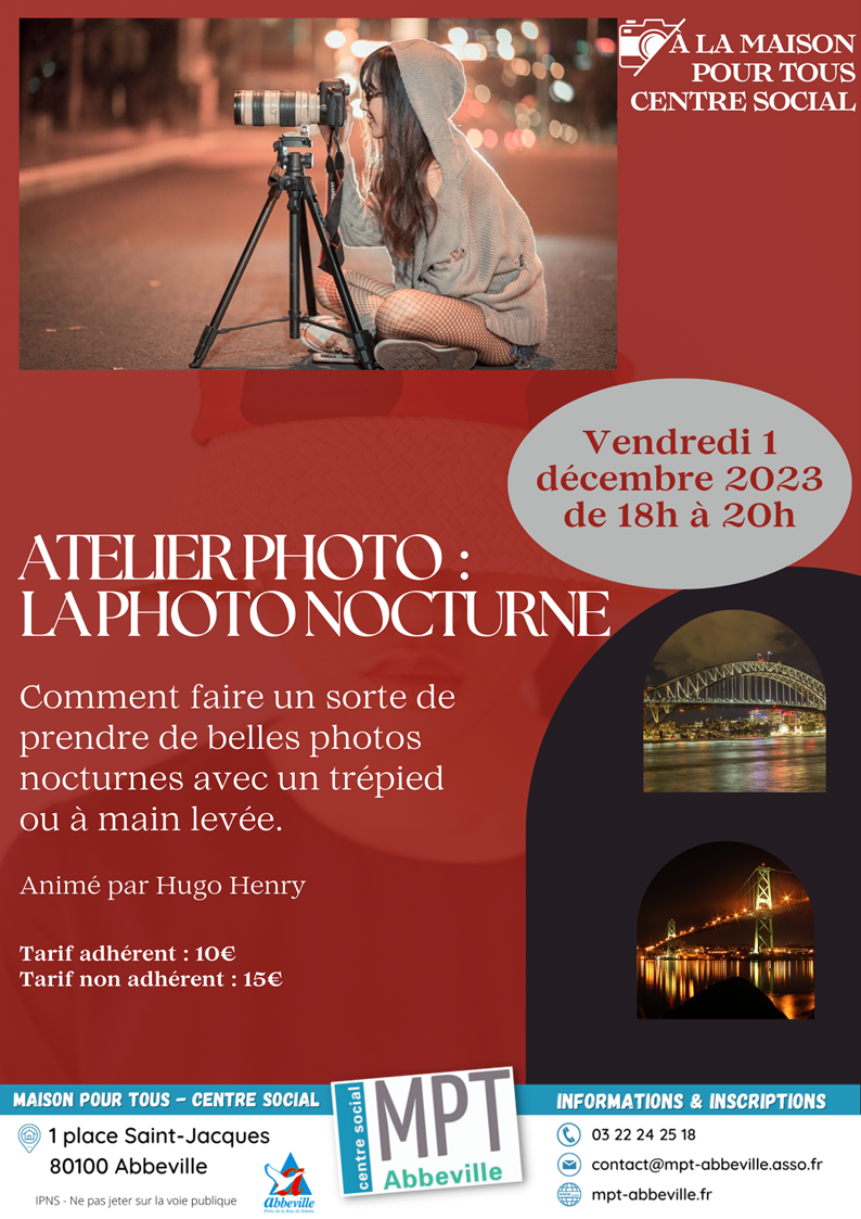 Atelier photo : la photo nocturne