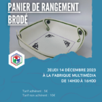 Les jeudis du numérique : création d'un panier de rangement brodé