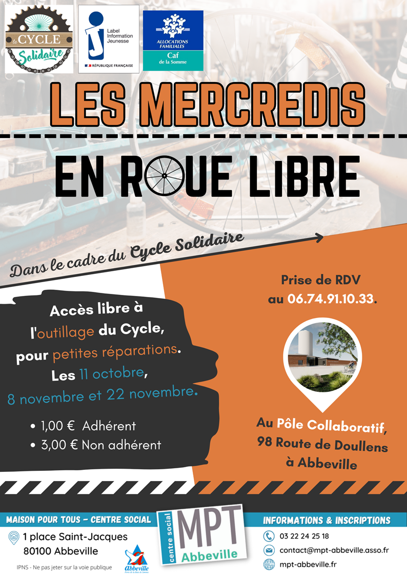 Le Cycle Solidaire : les mercredis en roue libre