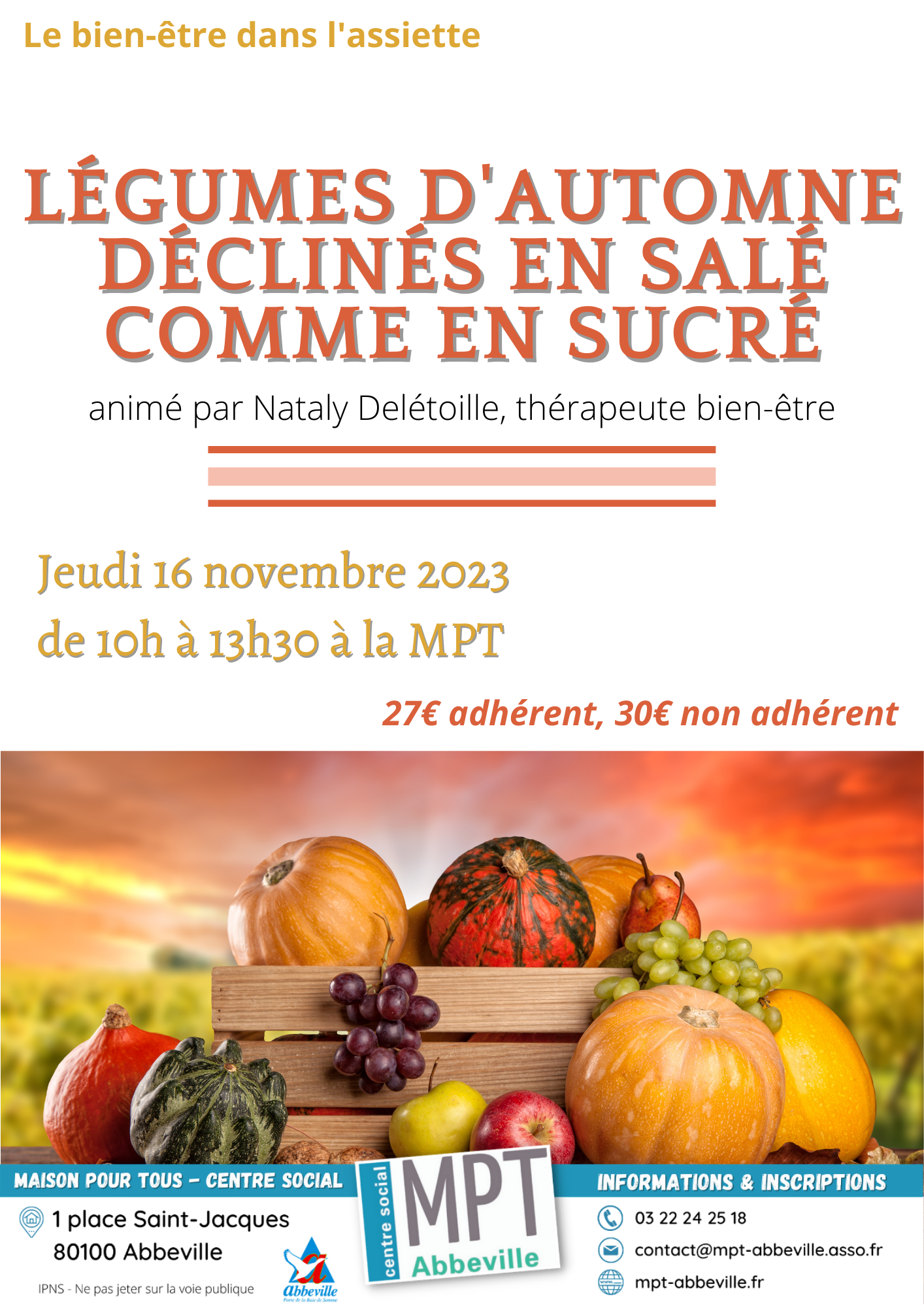 Le bien-être dans l'assiette : légumes d'automne déclinés en salé comme en sucré