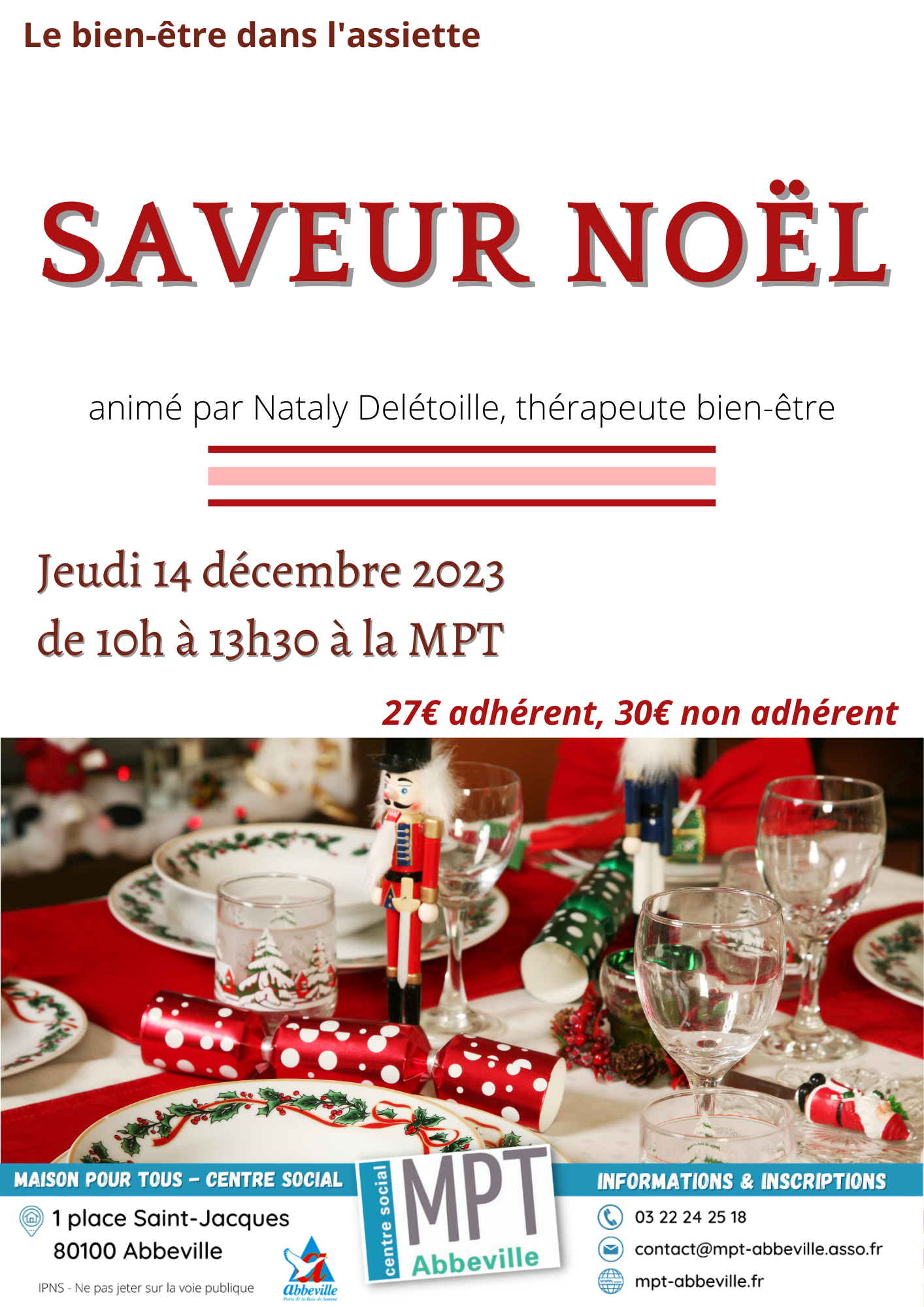 Le bien-être dans l'assiette : saveur Noël
