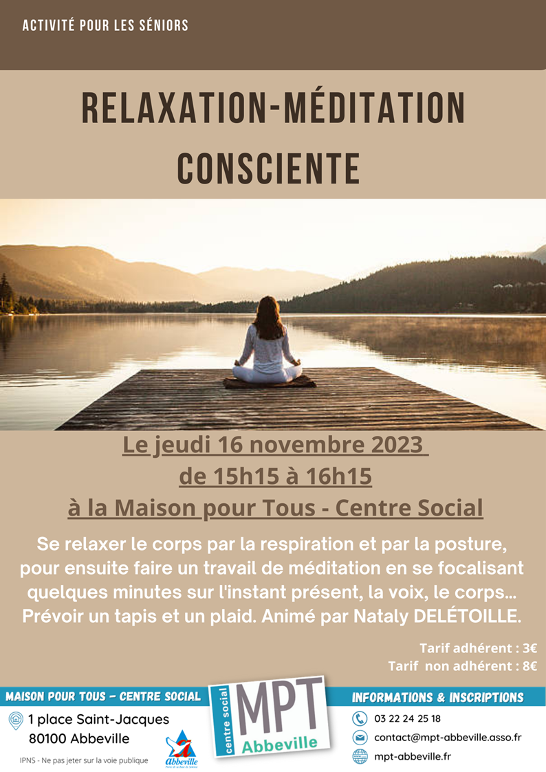 Vivons retraite : relaxation-méditation consciente