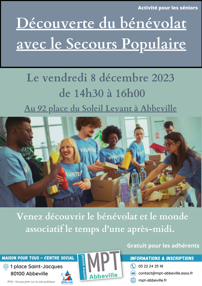 Vivons retraite : découverte du bénévolat avec le secours populaire