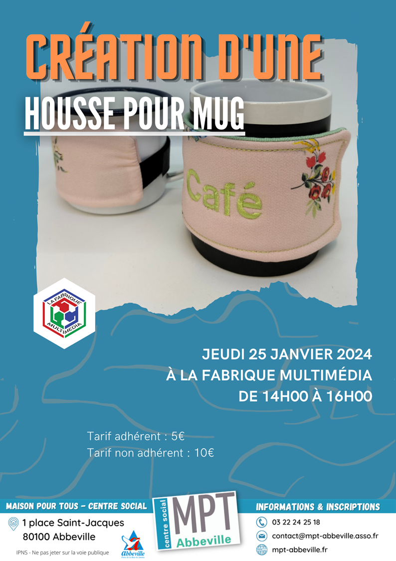 Les jeudis du numérique : création d'une housse pour mug