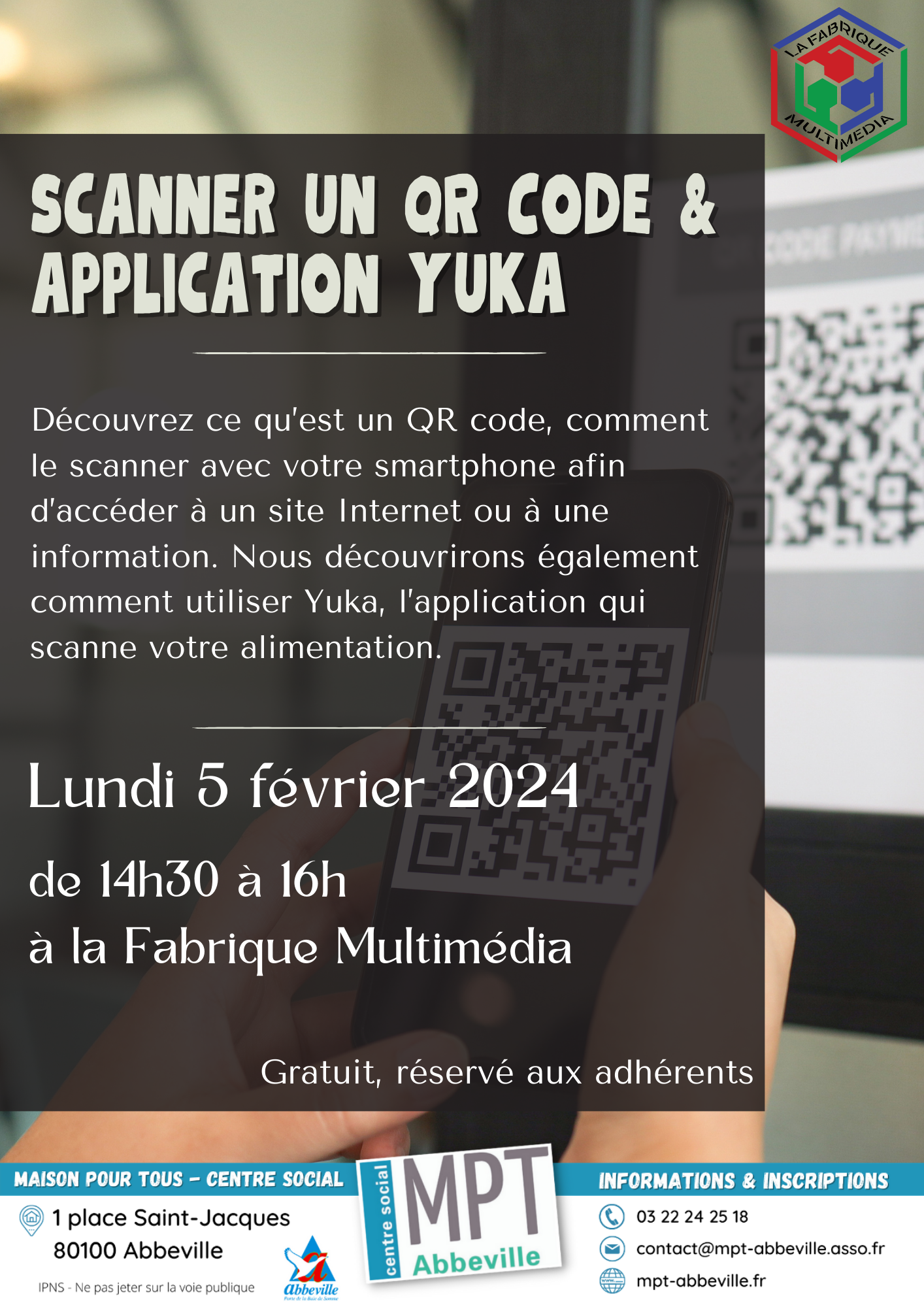 Vivons retraite : scanner un QR code et application Yuka