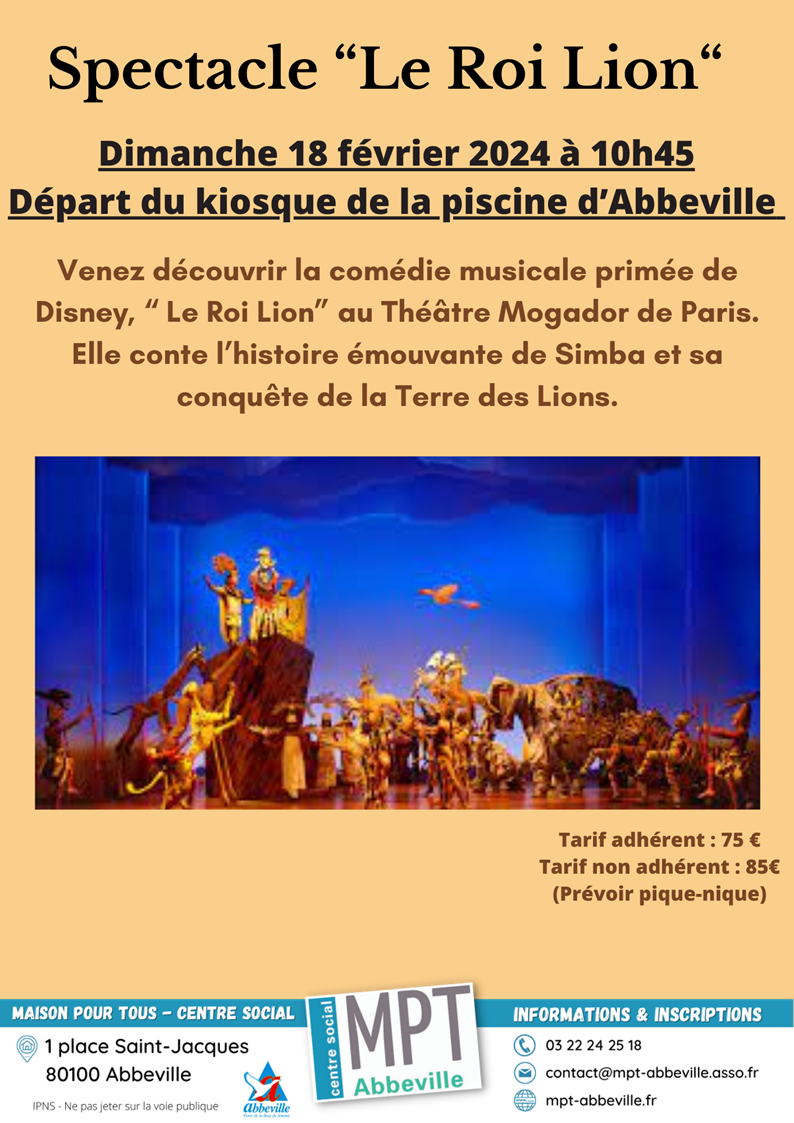Spectacle "Le Roi Lion"