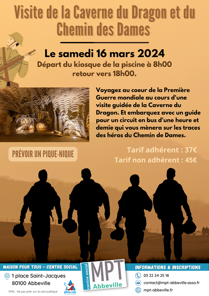 Visite du Chemin des Dames - la Caverne du Dragon