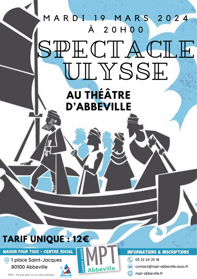 Spectacle Ulysse au théâtre d'Abbeville