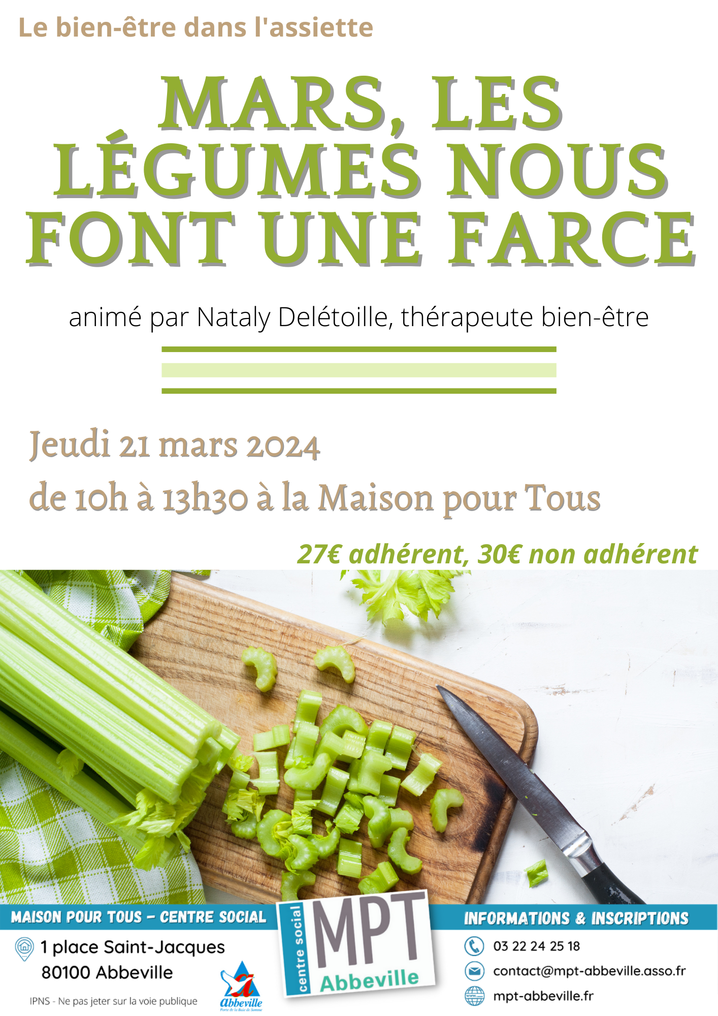 Le bien-être dans l'assiette : mars, les légumes nous font une farce
