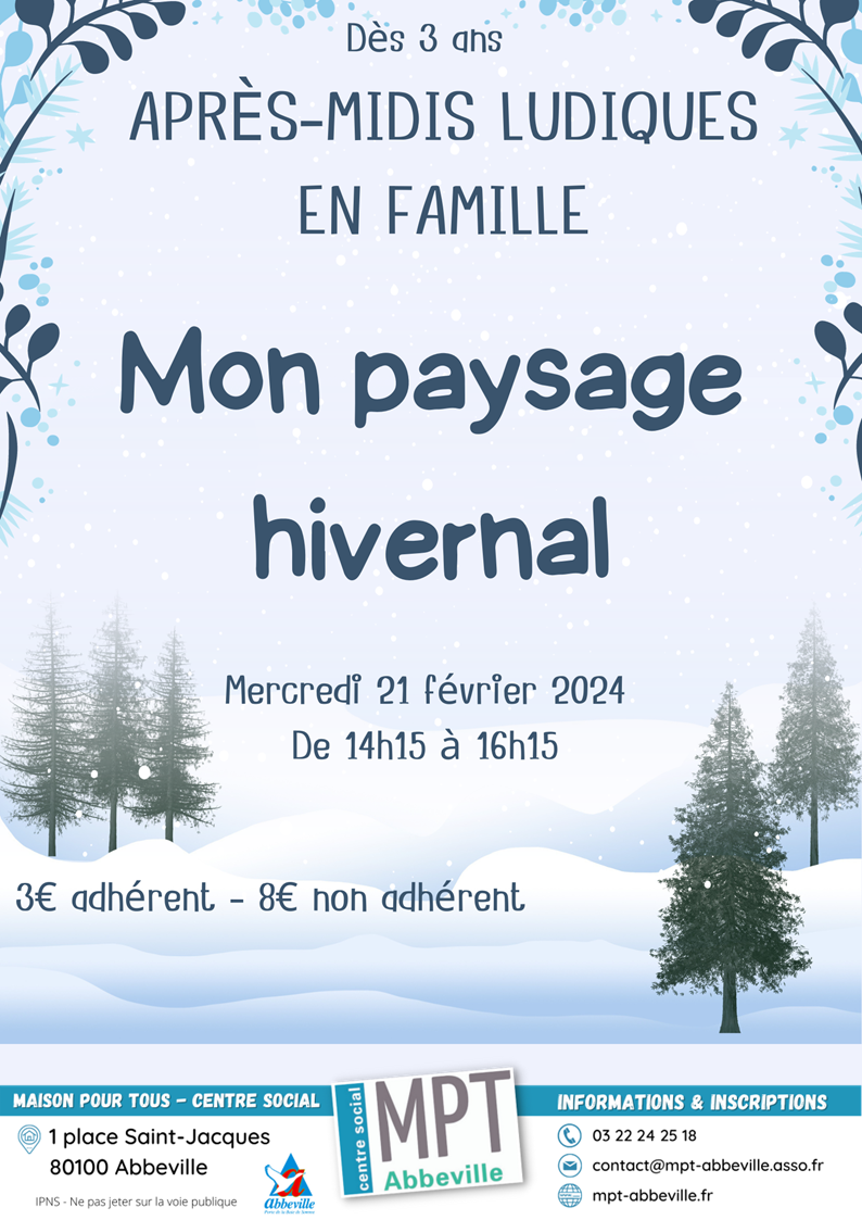 Après-midis ludiques en famille : mon paysage hivernal