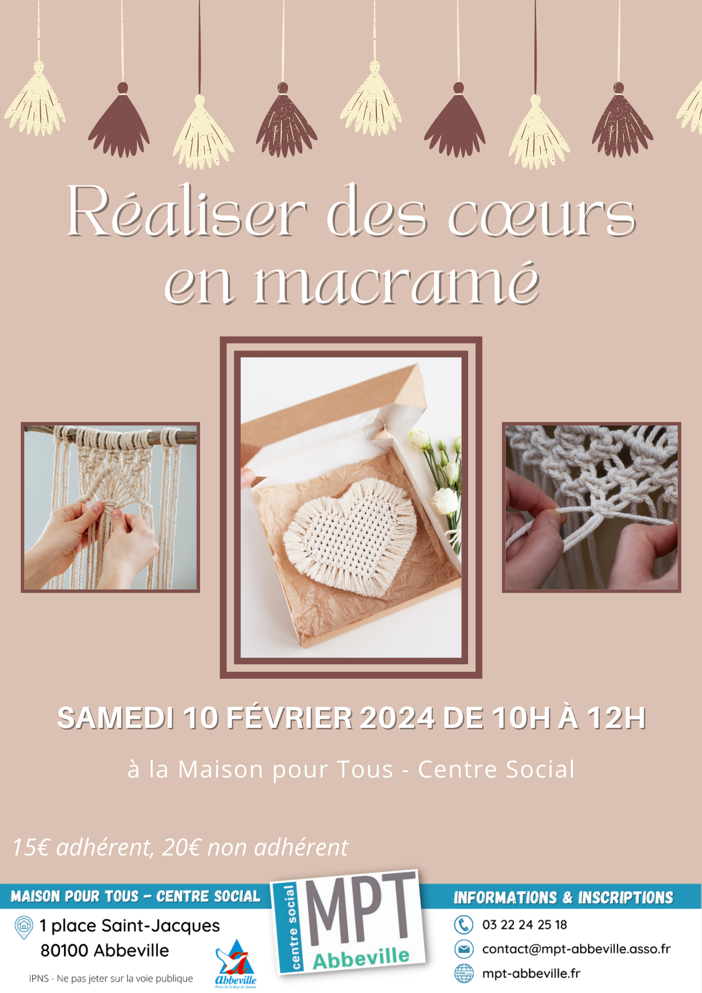 Réaliser des cœurs en macramé