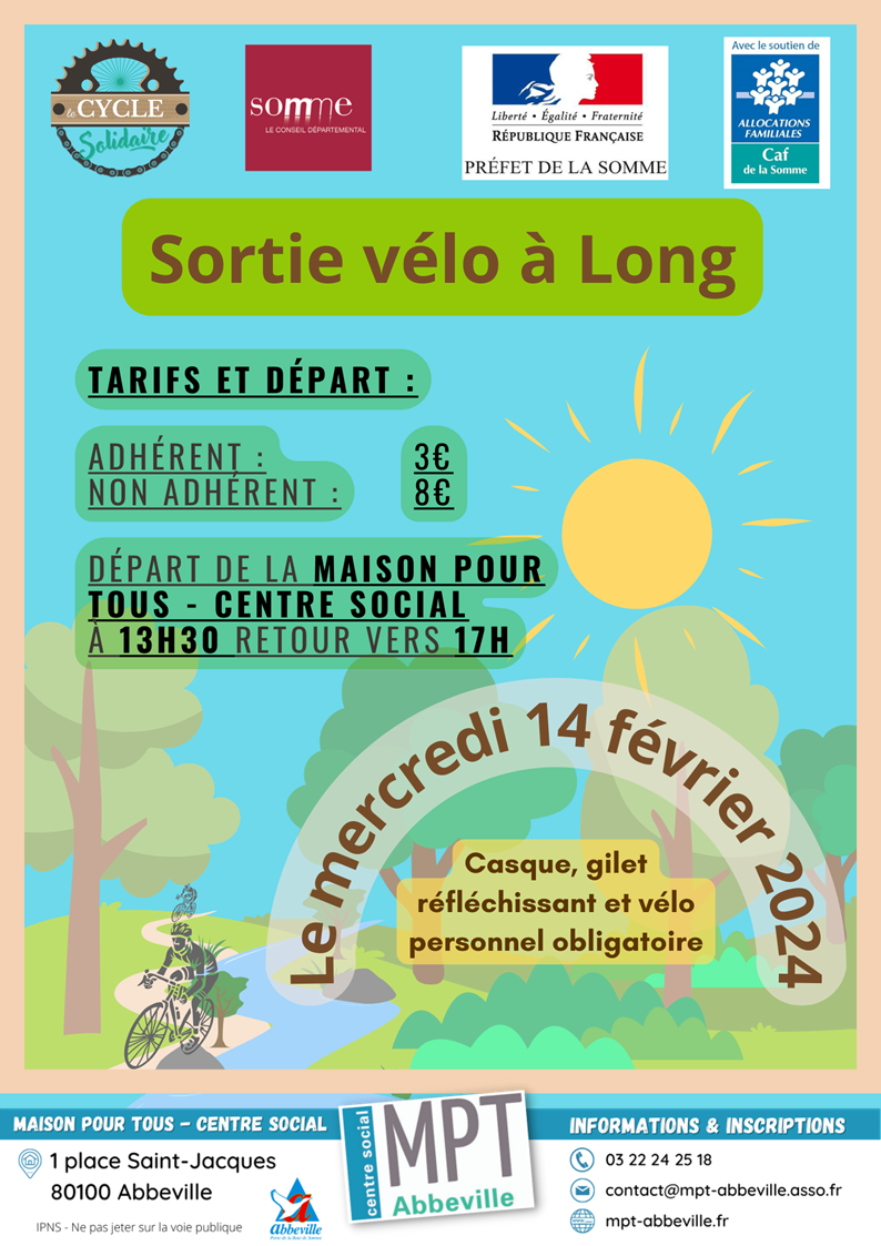 Le Cycle Solidaire : sortie vélo à Long