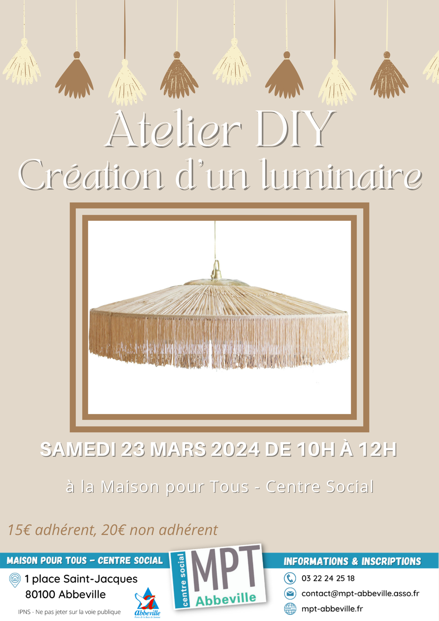 Atelier DIY : création d'un luminaire
