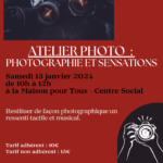 Atelier photo : photographie et sensations