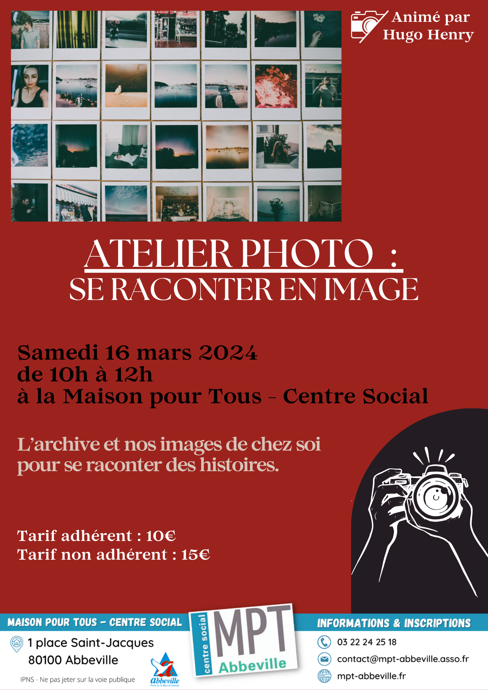 Atelier photo : se raconter en image