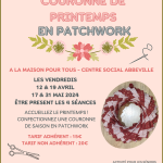 Couronne de printemps en patchwork