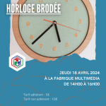 Les jeudis du numérique : création d'une horloge brodée