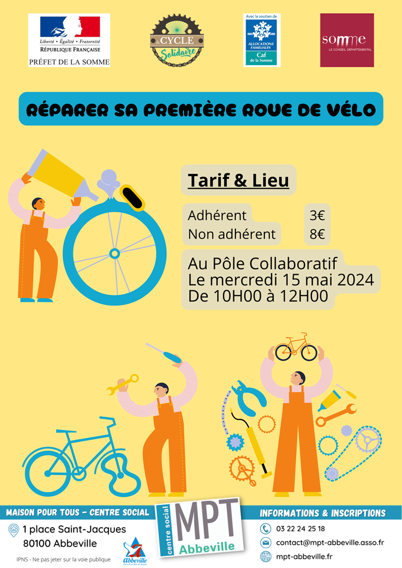 Réparer se première roue de vélo