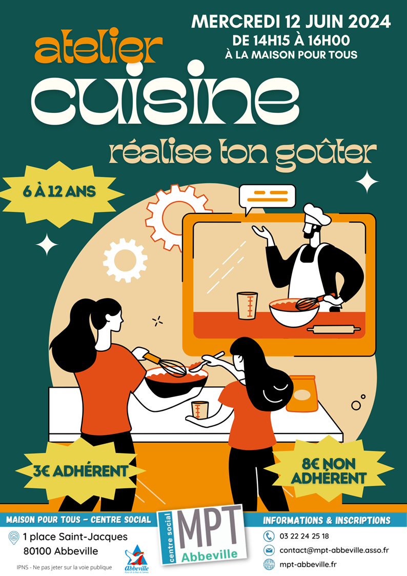 Atelier cuisine réalise ton goûter