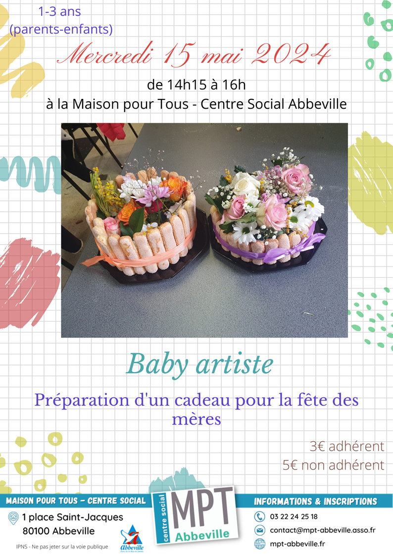 Baby artiste : fête des mères