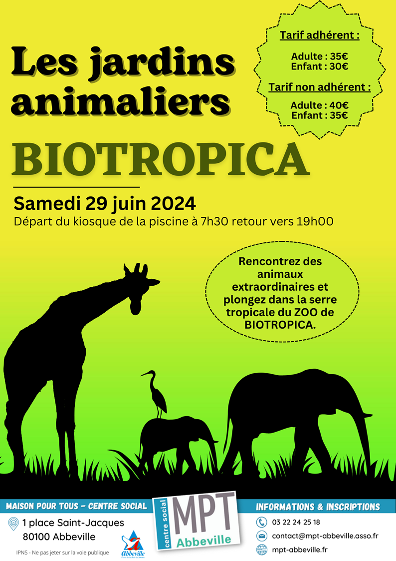 Visite des jardins animaliers Biotropica