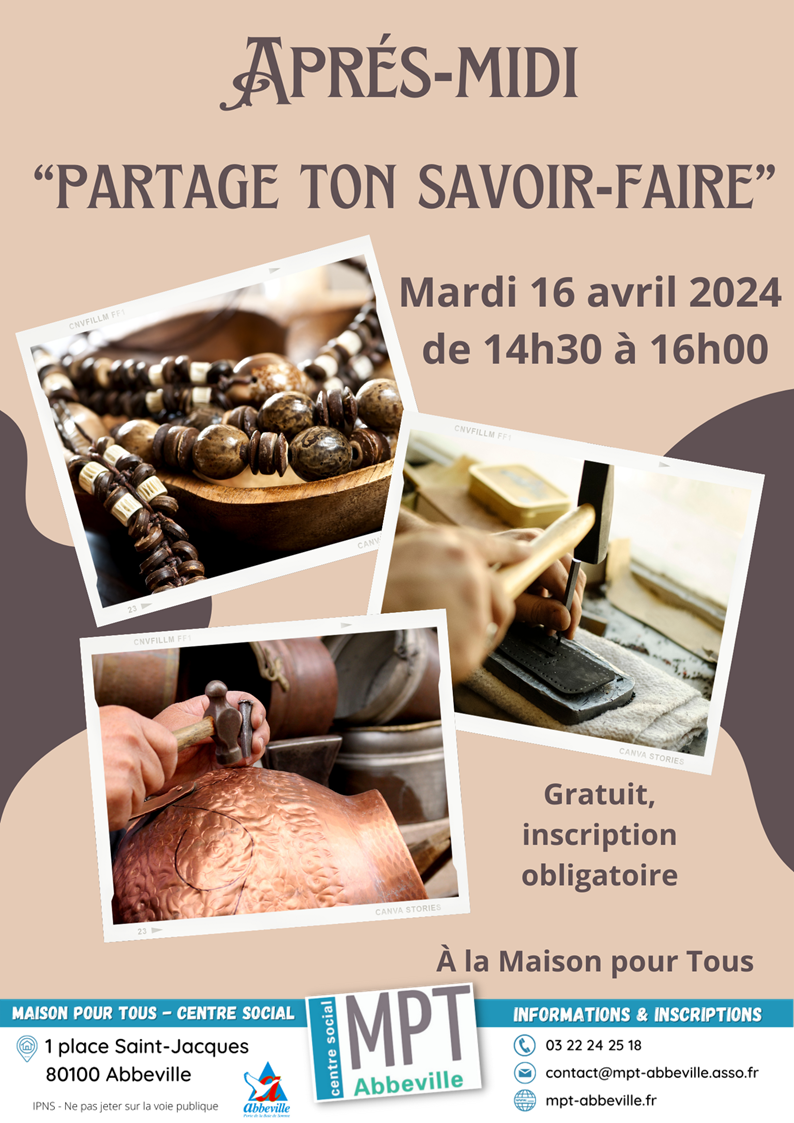 Après-midi "partage ton savoir-faire"