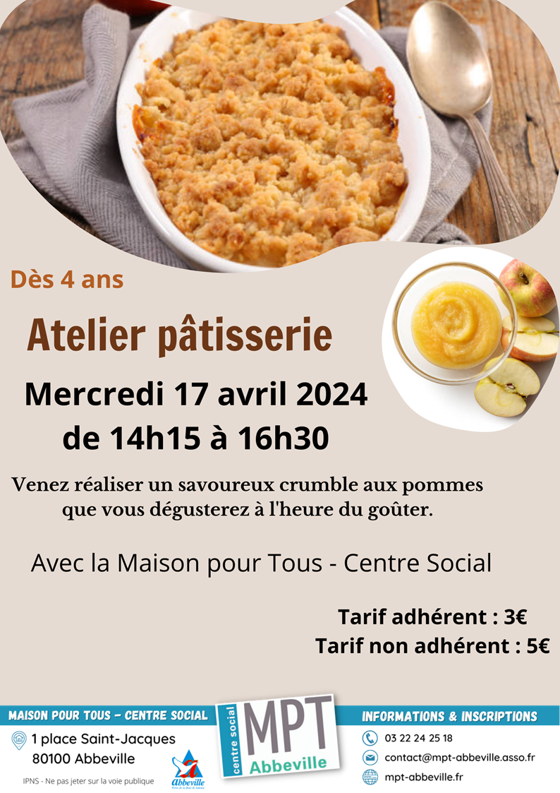 Après-midis ludiques en famille : atelier pâtisserie