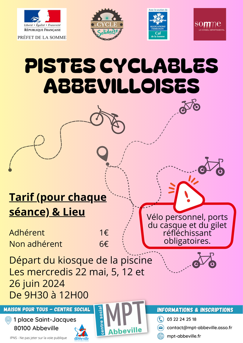Le Cycle Solidaire : pistes cyclables abbevilloises