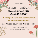 Après-midis ludiques en famille : atelier créatif