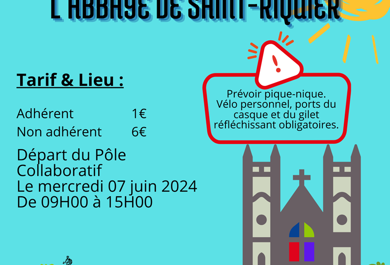13-Sortie vélo et pique-nique à l'abbaye de Saint-Riquier