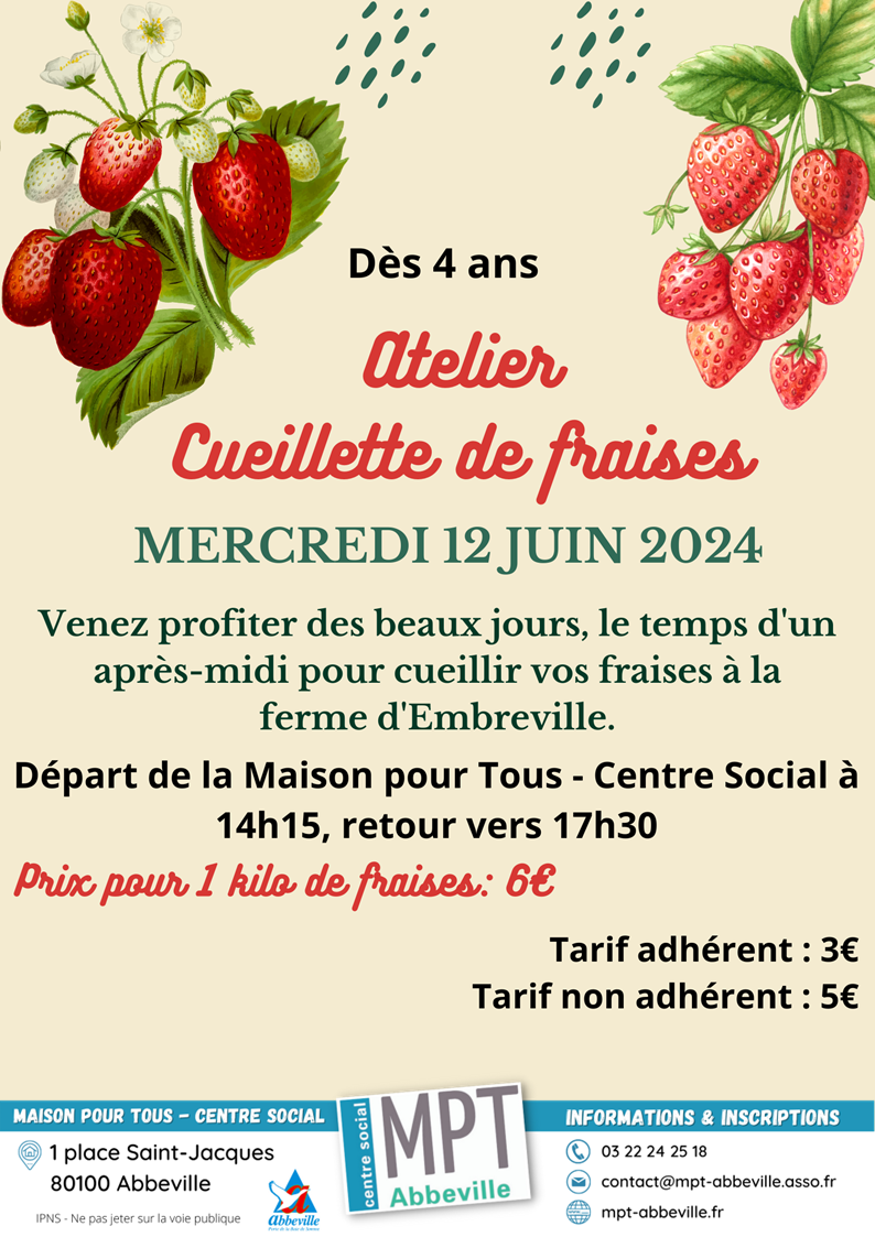 Après-midis ludiques en famille : cueillette de fraises